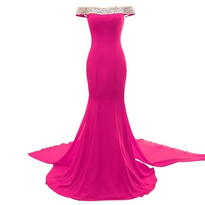 Robe rose fushia femme Clearance