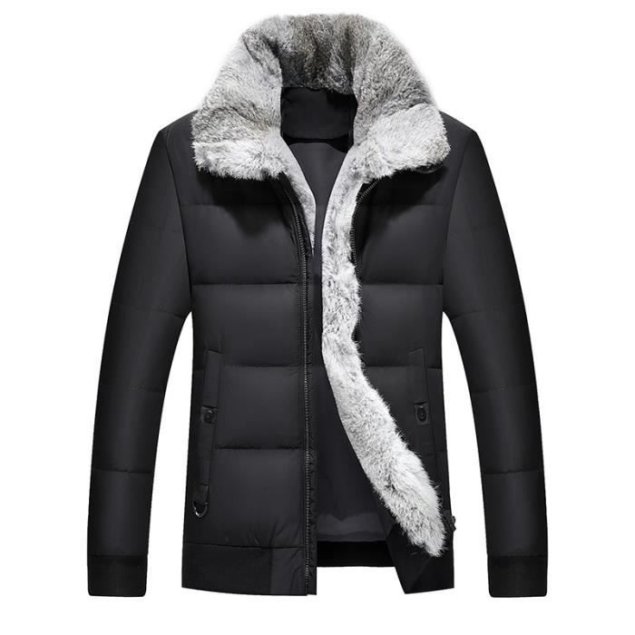 doudoune homme col fourrure