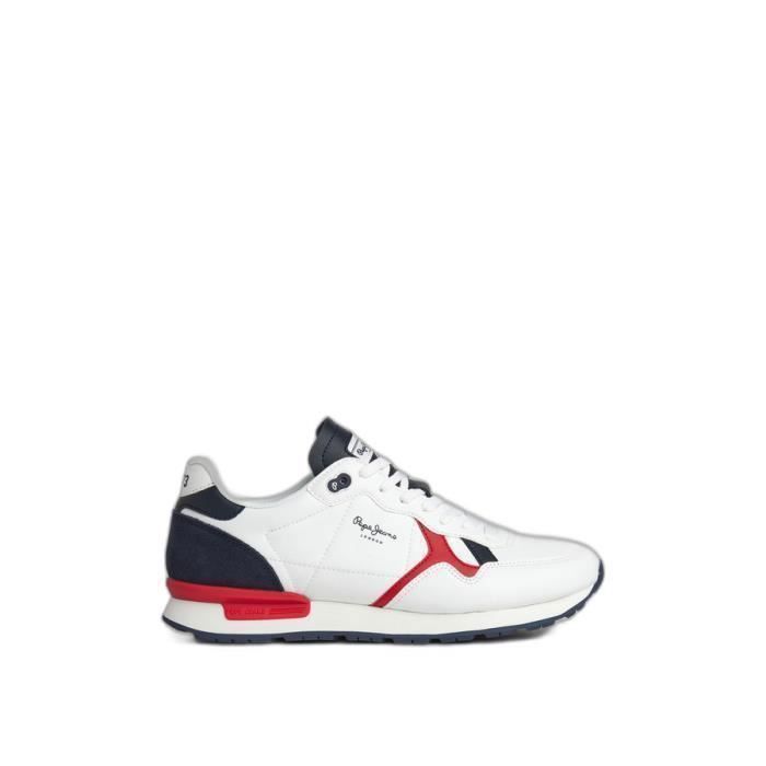 Pepe Jeans Baskets - PEPE JEANS - Brit Basic 0122210 - blanc - chaussures de course - design rétro