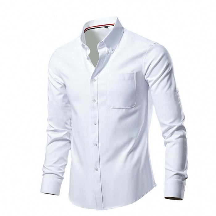 Chemise homme en lin slim fit coloris bleu chiné Zenith