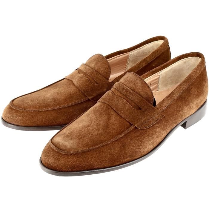 Mocassin daim marron new arrivals