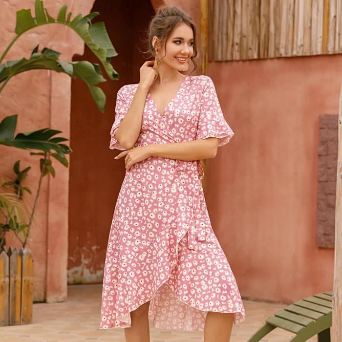 robe manche courte fluide