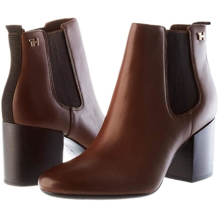tommy hilfiger bottes chelsea en cuir