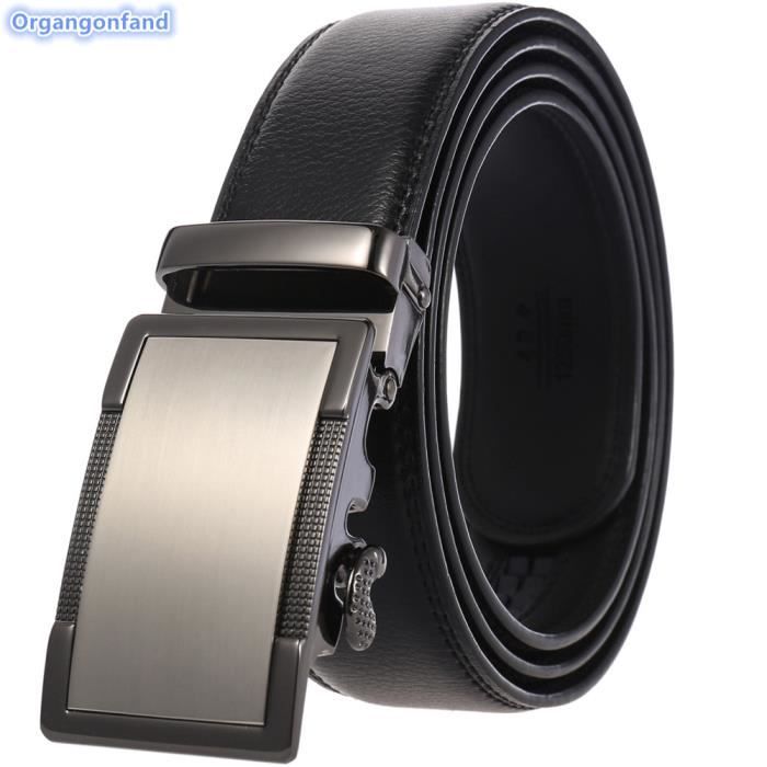 Ceinture hommes en cuir avec boucle automatique pour homme une