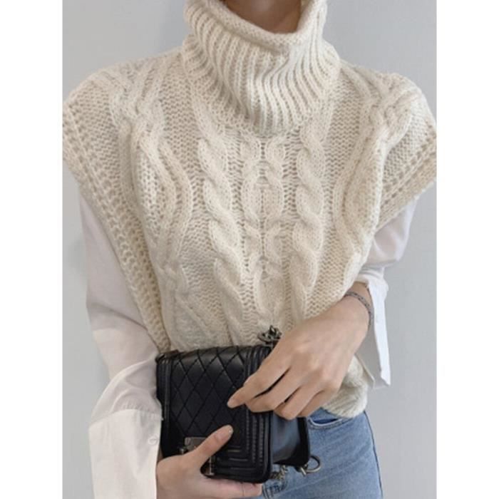 Pull sans sales manche col roulé