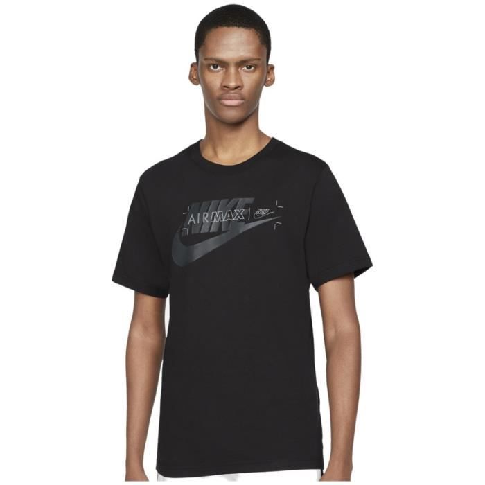 NIKE T shirt Air Max Noir Homme Adulte Noir Cdiscount Pret a Porter