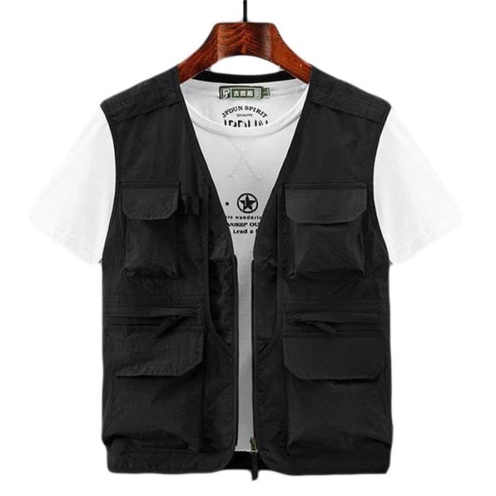 Gilet de pêche à séchage rapide pour homme Gilet en maille multi