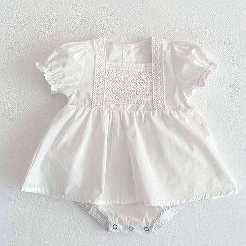Combinaison Courte Bébé Fille Rose Et Blanc 0/3 Mois - Tissu Doux Acrylique - Dizzy Daisy