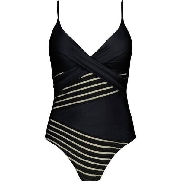 Maillot De Bain 1 Pièce Femme ESteward - Noir Et Blanc - Taille 10 (M) - Neuf Avec étiquette