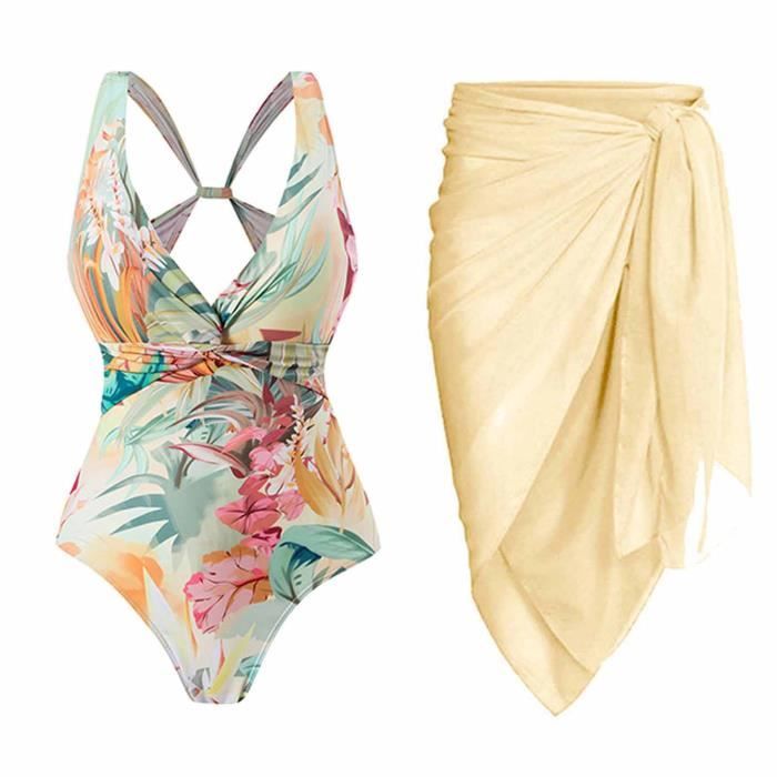 Bikini 2 Pièces Réglable - Haut Lacé Sexy En Nylon - Pour Plage Et Natation - Noir Et Rose