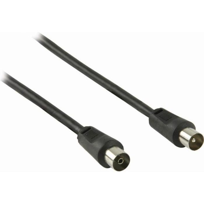 Câble Coaxial Nedis 3 M - IEC Mâle Coudé / IEC Femelle Coudé - Blanc - 90 DB