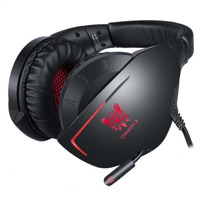 Casque Gamer Ps4 Casque Audio Avec Micro Pour Pc Xbox One Stereo 3 5 Mm Rouge Cdiscount Informatique