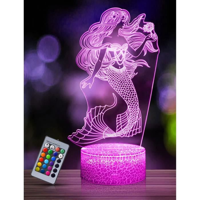 Cadeaux de licorne pour filles Jouets - 3d Illusion Lamp Lumière de nuit  pour enfants, Cadeaux d'anniversaire pour enfants Age 3 4 5 6 7 8 ans,  Licorne Led Lumières Fille Chambre D