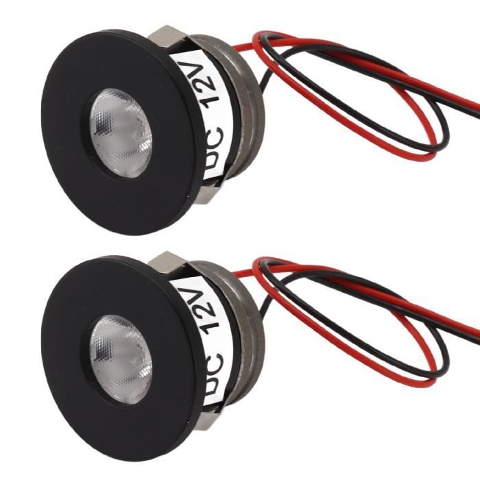 Qiilu Mini spot LED 2PCS LED Encastré Mini Spot Faisceau Étroit Angle Rail Lumière 15 Degrés 1 Watt 80LM Petit deco ligne