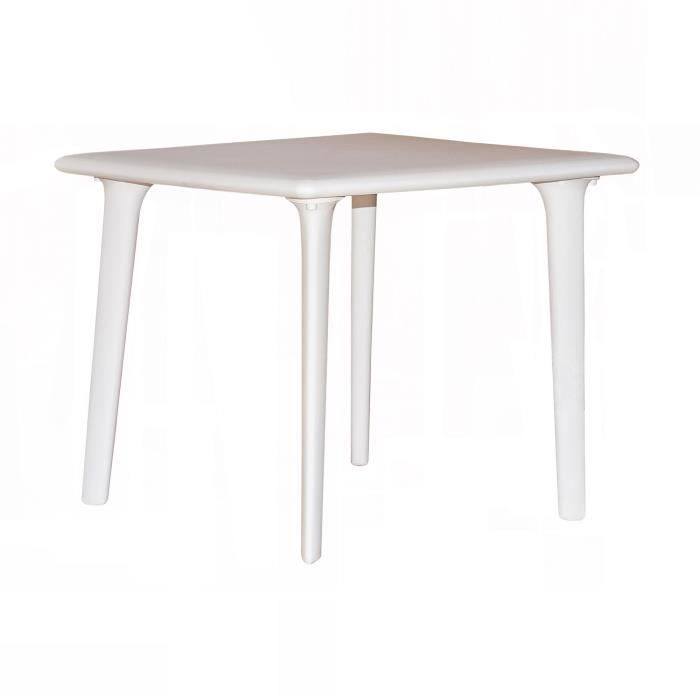 table de salle à manger carrée resol mesa dessa 90x90 - 4 places - blanc