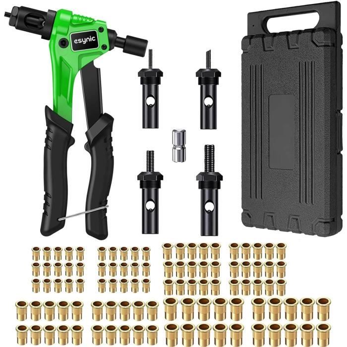 Kit Pistolet à Riveter KATSU 86pcs - Écrous Filetés M3-M8 Pour Réparations