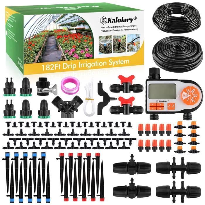 Kit Irrigation Goutte à Goutte 158Pcs Avec 40m Tuyau - Arrosage Automatique Jardin Pelouse Serre Plantes Économe En Eau