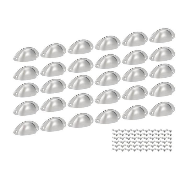 Poignées Tiroir Bronze Lot De 8 - 66mm Entre Trous, Fer Peint, Pour Meuble Cuisine