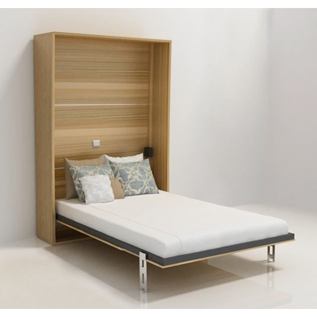 Armoire Lit Escamotable Stone 2 P Chene Clair Achat Vente Lit