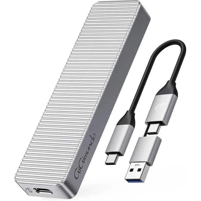 GiGimundo USB C Boitier Disque Dur 2.5'', USB 3.1 Boitier Externe
