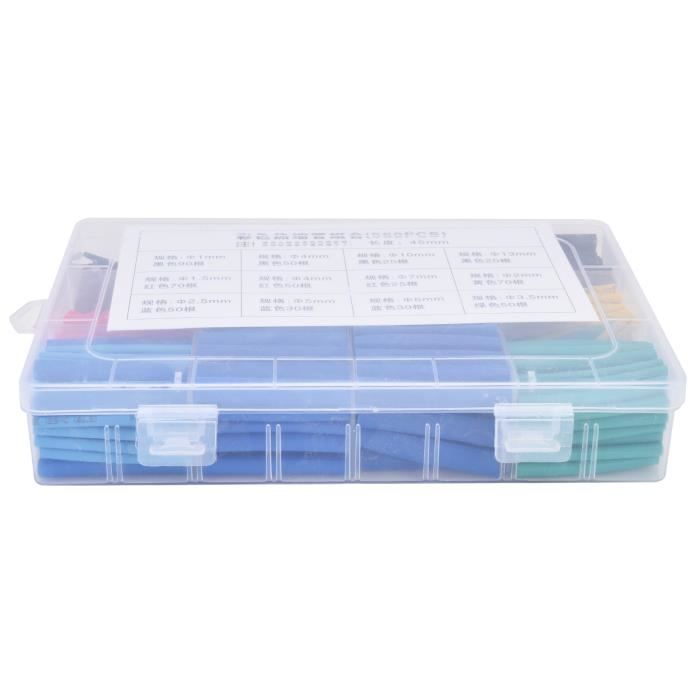 328 Tubes Thermorétractables ARCELI - 8 Tailles, 5 Couleurs, Rapport 2:1, Pour Isolation électrique