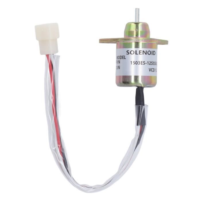 Tbest Stop Solenoid Valve, Stable Working Fuel Valve DC 12V for 4TNV98