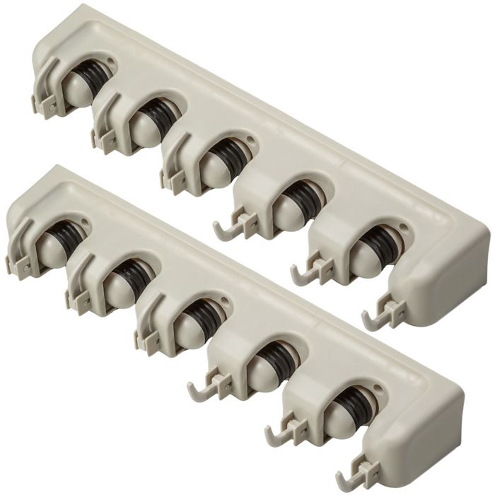 3-H Lot De 12 Supports Muraux Pour Balai Et Serpillère - Support Mural