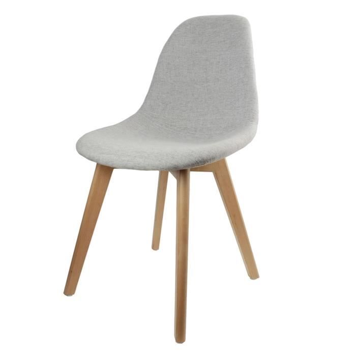 chaise scandinave - the concept factory - olga - tissu - pieds en bois d'hêtre