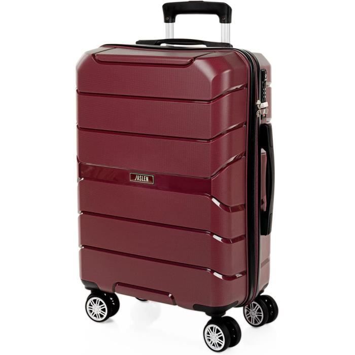 JASLEN - Valise Cabine 55X40X20 Légère Et Résistante Bagage Cabine Idéal Pour Voyages Courts Valise Cabine Tissu Souple 4 Roues Pivotantes Compatible Ryanair, Fuchsia