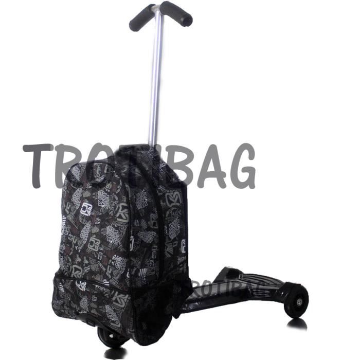 TROTIBAG Sac dos Trottinette Motif Noir Achat Vente