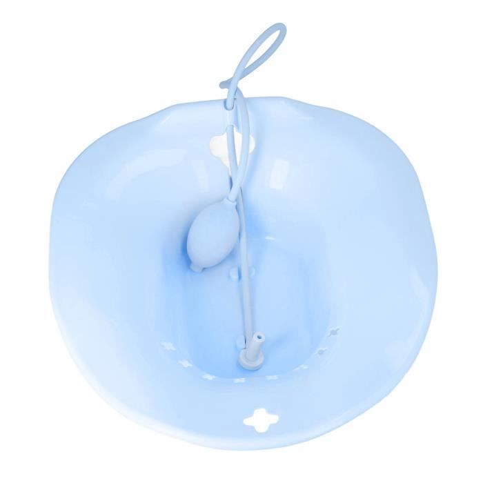 VGEBY Bain de siège Sitz Bath Siège de bain universel sans squat avec chasse d'eau pour soins post-partum hémorroïdes (bleu)