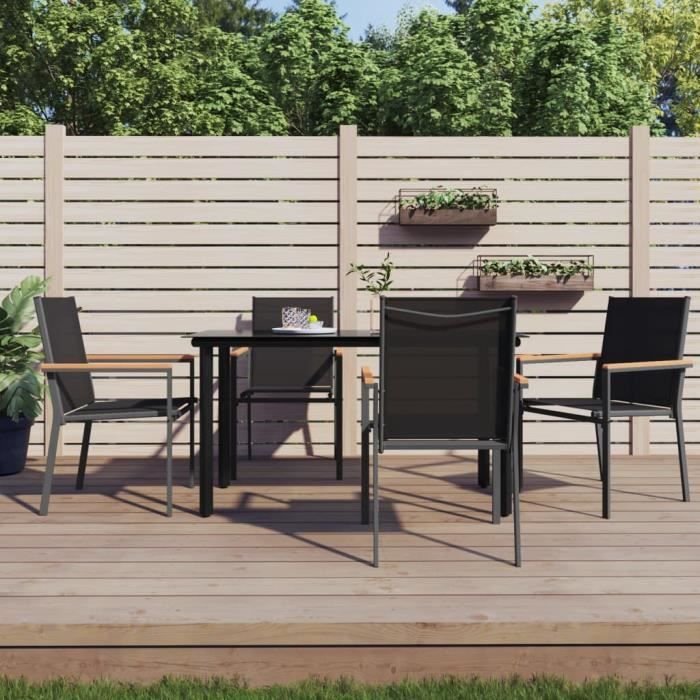 VIDAXL Chaises de jardin Textilène - vue 4