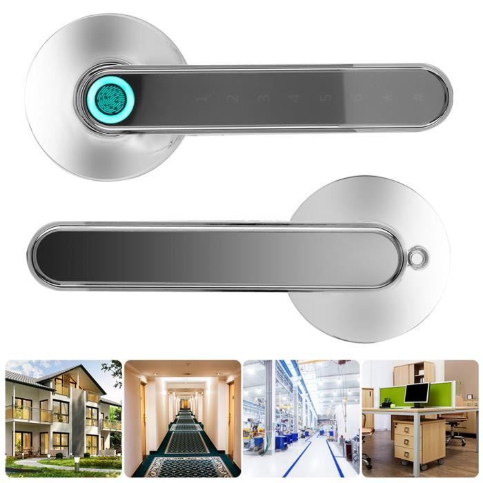 Poignée en aluminium bicolore anthracite / blanc et barillet