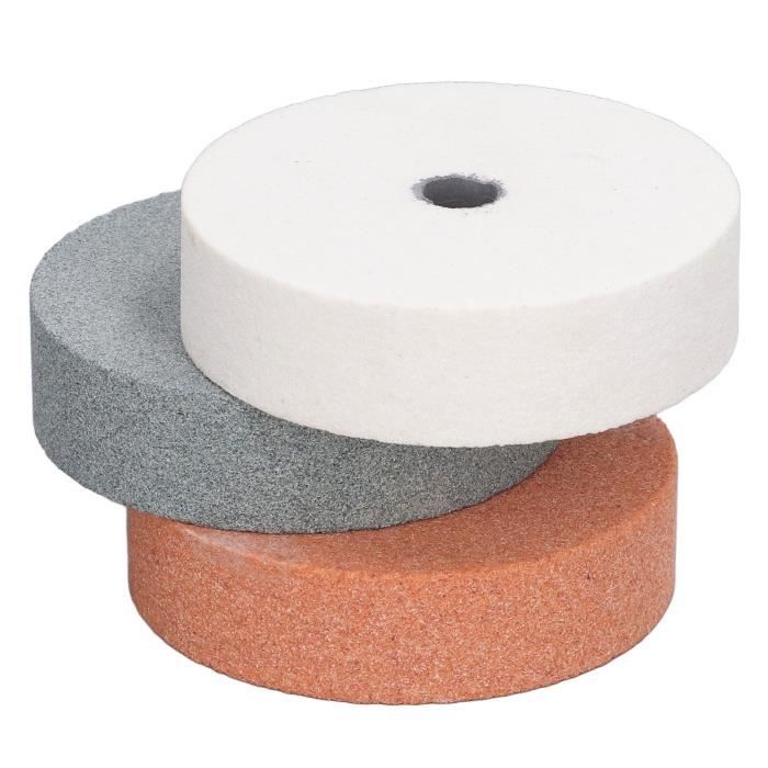 Carbure De Silicium Lot De 3 Meules - Pour Métal, Bois, Céramique Outils Affûtage Abrasifs