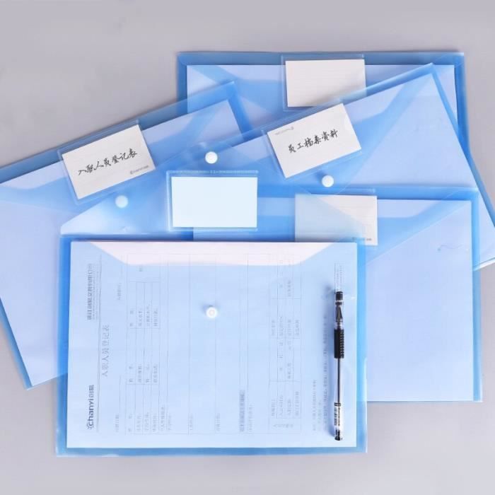Lot De 12 Porte-documents A4 En 6 Couleurs, En Plastique, Transparent, Pour Ranger Ou Organiser Des Papiers, Des Documents - 31 X 22 Cm
