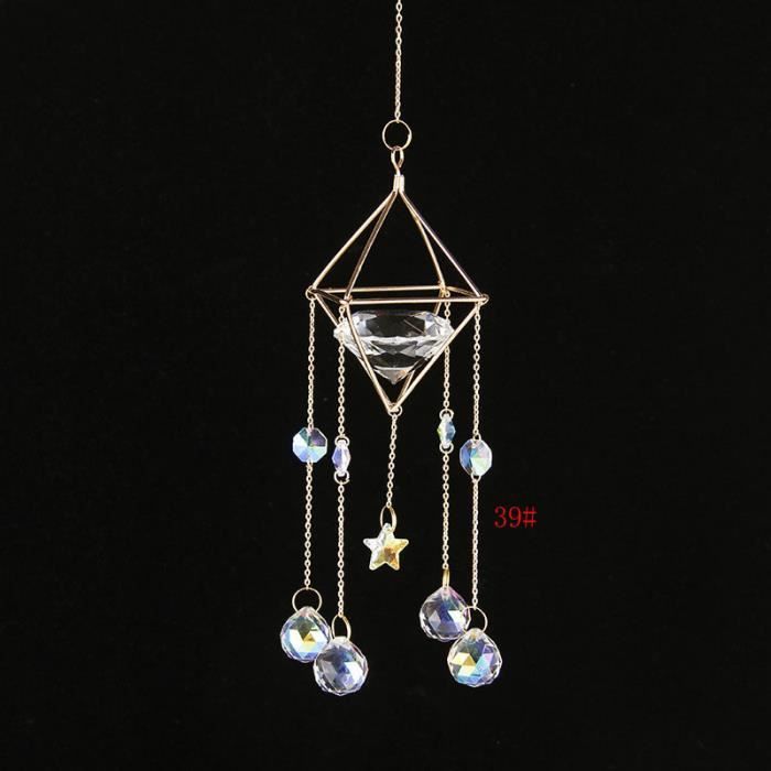 Attrape - Soleil Cristal Placé Or Suspension - Gamm Vert