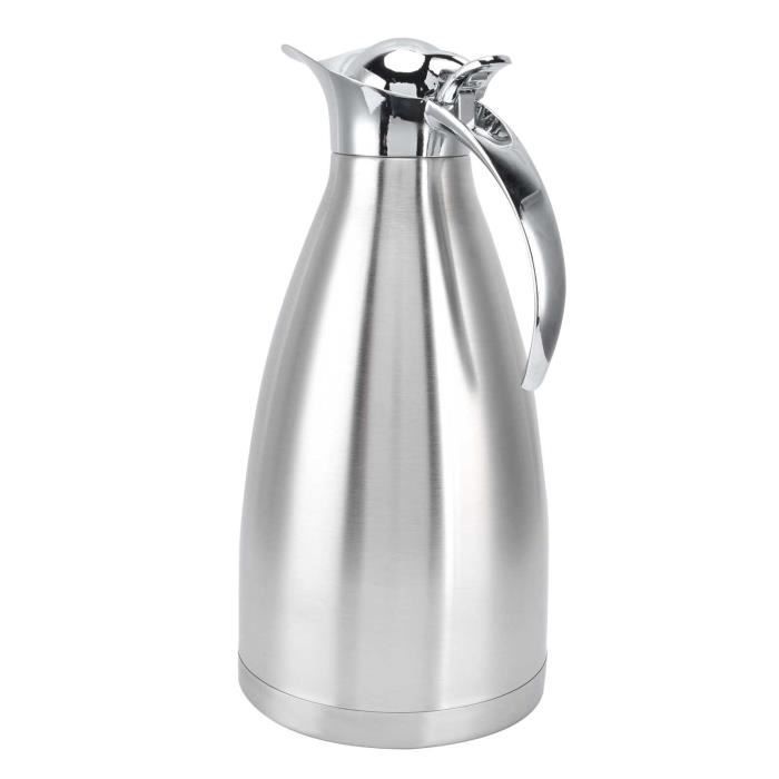 Pichet à Eau UKCOCO En Acier Inoxydable 2L - Poignée Ergonomique - Idéal Pour Jus, Café, Boissons - Maison, Bureau, Extérieur