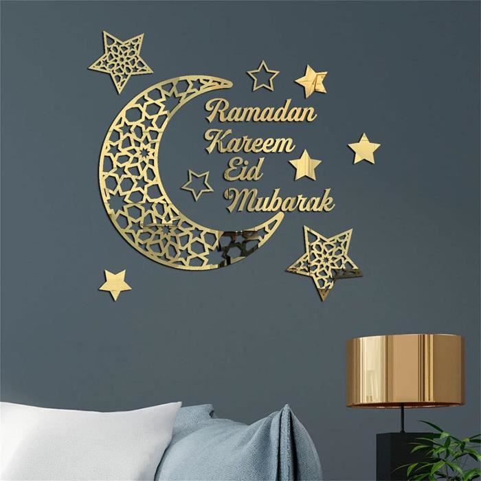 Décoration Murale Ramadan Kareem - Bois Et Acrylique, Art Islamique Moderne, Fabriqué En Turquie