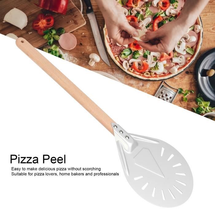 Pelle à Pizza En Acier Inoxydable 25.4 Cm - Idéale Pour Four Et Barbecue, Manche Ergonomique, Accrochable
