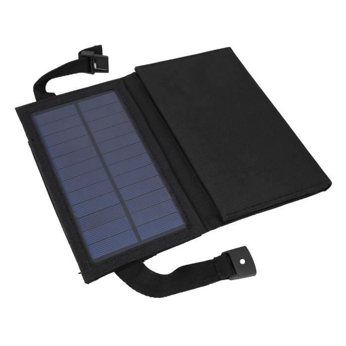 Panneau Solaire 10W 5V étanche IP65 - Ports USB Et Type-C, Support Réglable, Pour Alimenter Caméras Et Petits Appareils - 5