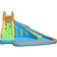 Château Aquatique Gonflable pour enfants 4m - Aire de jeux avec Escalade, Toboggan et Piscine - Play4fun-1