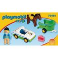 PLAYMOBIL - 70181 - PLAYMOBIL 1.2.3 - Cavalière avec voiture et remorque - Multicolore - Mixte - 18 mois et plus-1