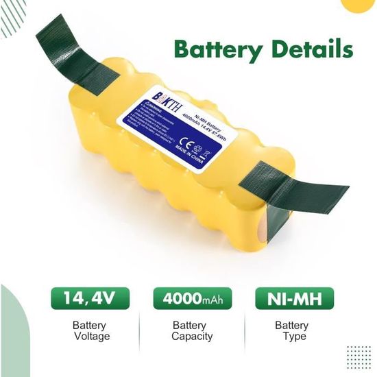 Batteria 4500mAh 14.4V Ni-MH Per IRobot Roomba 500-800 Series - Sostituzione Originale