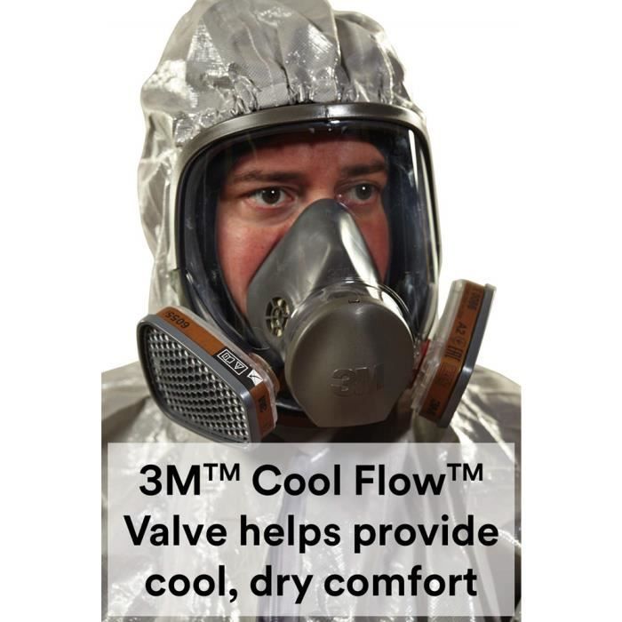 3M 6800 + 6003 Respirateur réutilisable à masque complet Protection du  filtre Masque facial Vapeur et acide anti-organiques - Cdiscount Bricolage