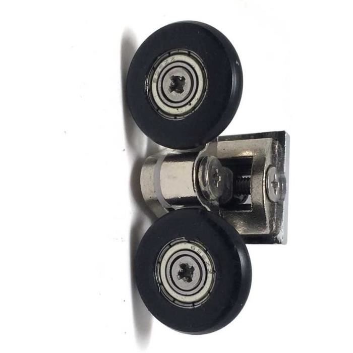 Lot de 8 roulettes pour porte de douche simple-glissières-roues-poulies  Diamètre 25 mm Pièces de rechange en alliage de zinc A125 - Cdiscount  Bricolage