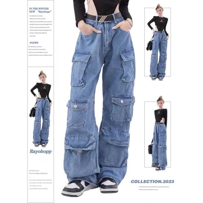 Y2K Jeans Y2K Pour Filles - Jambe Large - Pantalon Baggy En