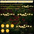 4 Pièces Lampes Solaires Exterieur, 10 LED Lumières Solaires Lucioles pour Jardin, Balcon - Étanche IP65, Blanc Chaud-2