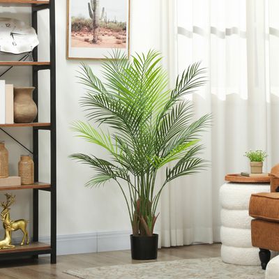 HOMCOM Plante Artificielle Intérieure 90 Cm, Palmier Arbre Artificiel