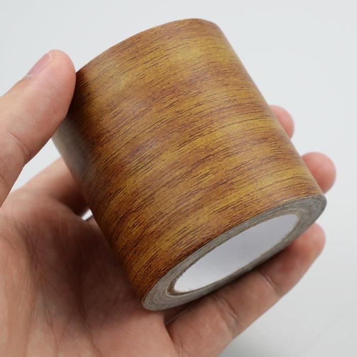 Ruban Adhésif De Réparation Grain De Bois - 10 Cm X 10 M, PVC, Pour Tables, Portes, Plinthes - 2