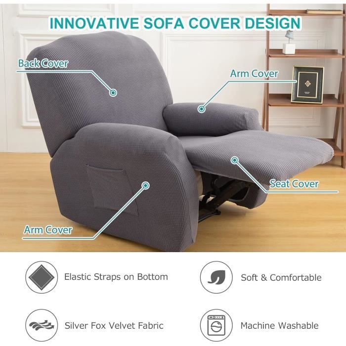 DOITOOL 1 Paire D'accoudoir De Chaise De Bureau Housses